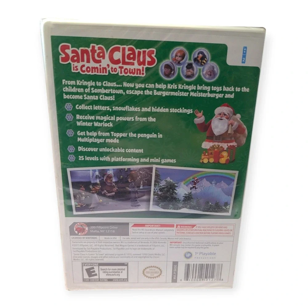 Santa Claus is Comin to Town Nintendo Wii Game New Sealed Red Wagon Games 2011